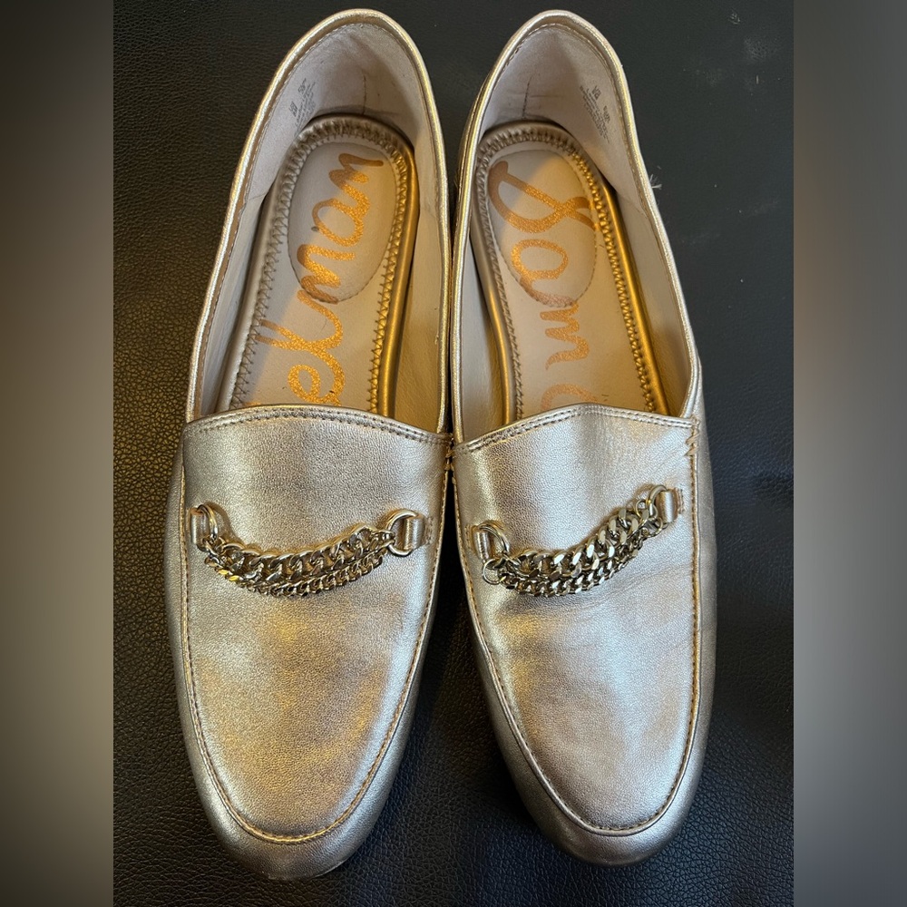 Sam Edelman Lorenzo gold loafers size 8